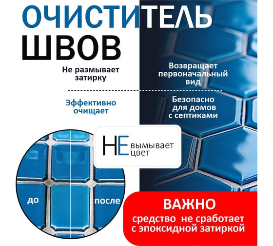 Средство для чистки плитки и межплиточных швов КЕНАЗ чистка швов, 0,25 л 681165