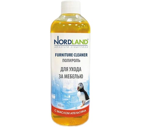 Полироль для ухода за деревом NORDLAND с маслом апельсина, 300 мл 180957