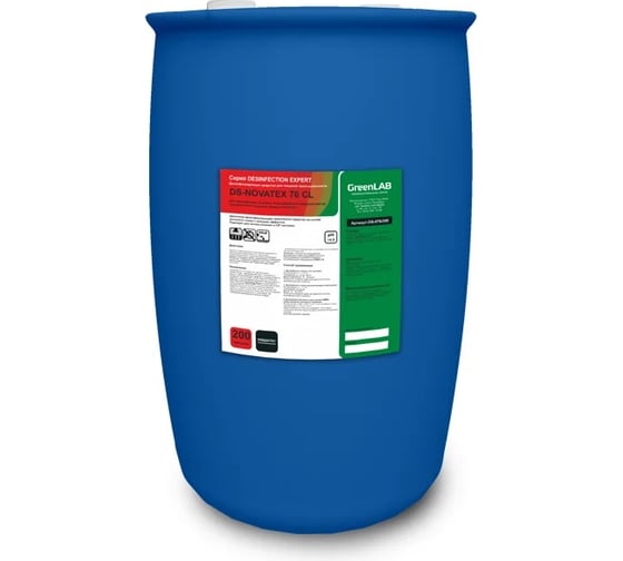 Щелочное дезинфицирующее низкопенное средство ГринЛаб DS-NOVATEX 76 CL DS-076/200 1