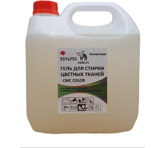 Средство для стирки цветных тканей HIRVI СМС Color 3л 557а755 1