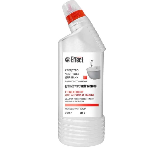 Средство чистящее для ванн Effect Super 750 г 25708