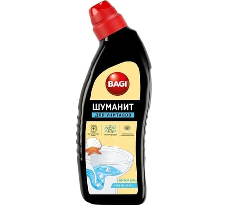 Концентрированный гель на основе лимонной кислоты для тщательной чистки унитазов Bagi Шуманит Морская соль, 650 мл 1015024163