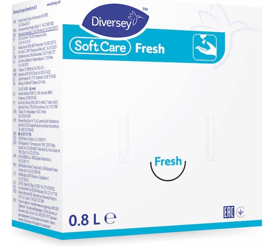 Жидкое мыло для рук Diversey Soft Care Fresh с легкой свежей отдушкой, 800 мл 6960300 1
