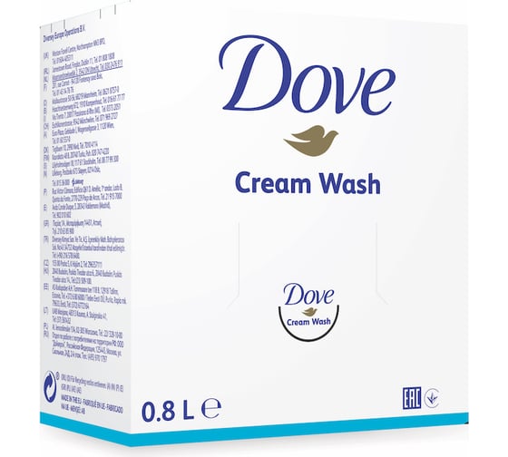 Мягкое-крем мыло для рук Diversey Soft Care Dove Cream Wash 800 мл 6961200 1