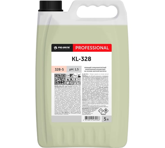 Моющее средство на основе азотной кислоты 5 л PRO-BRITE KL-328 nitric 328-5