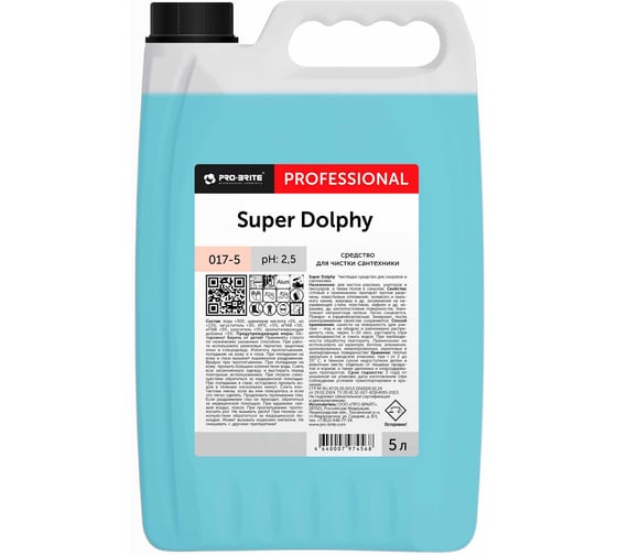 Средство для ежедневной чистки сантехники Pro-Brite SUPER DOLPHY 5 л 017-5
