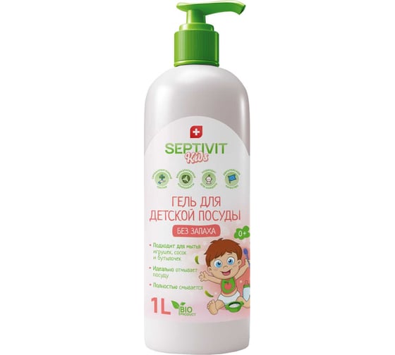 Гель для посуды SEPTIVIT KIDS Детская, 1л 373 1