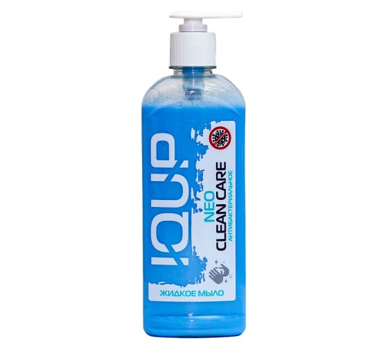 Антибактериальное жидкое мыло IQUP Clean Care Luxe пуш-пулл ПЭТ 0,5 л 800039