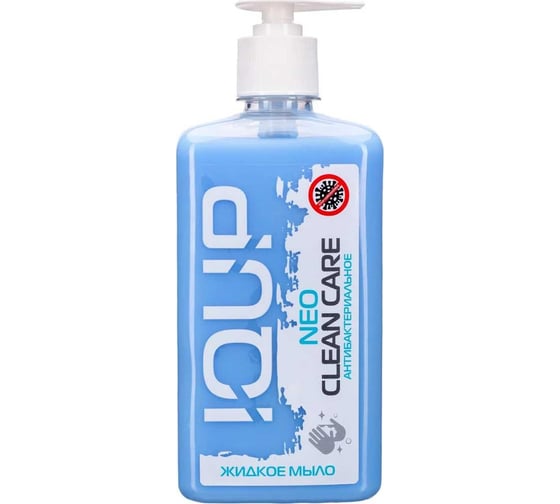 Антибактериальное жидкое мыло IQUP Clean Care NEO помпа-дозатор ПЭТ 0,5 л 800183