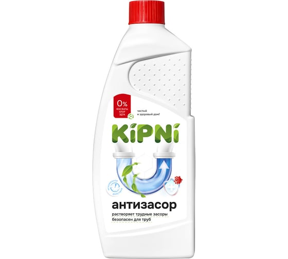 Средство для устранения засоров KIPNI 1 л с пробкой Антидети 4620219473097