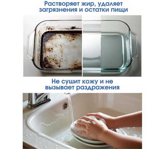 Жидкость для мытья посуды ХИМЭКСИ (без красителя и отдушек) 30003