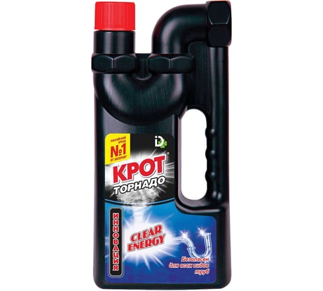 Средство для прочистки канализационных труб ОФИСМАГ 1кг КРОТ Торнадо, гель 701091