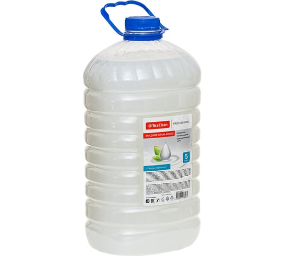 Жидкое мыло-крем OfficeClean Proffesional Гипоаллергенное, ПЭТ, 5 л 257289