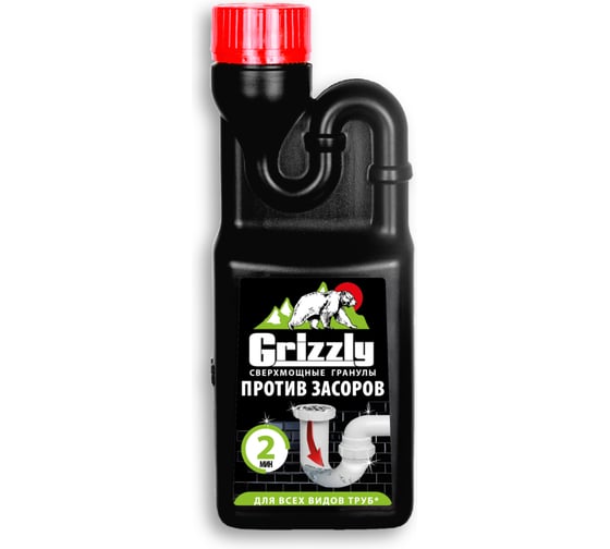 Сверхмощное средство GRIZZLY для прочистки труб, гранулированное, 600 г 309332