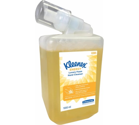 Жидкое пенное мыло Kimberly-Clark Kleenex Botanics Luxury Foam Hand Wash картридж, желтый, 1 л 6385 1