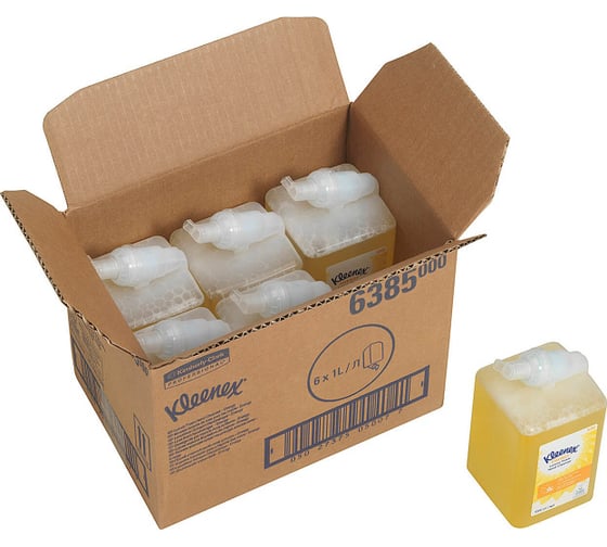 Жидкое пенное мыло Kimberly-Clark Kleenex Botanics Luxury Foam Hand Wash картридж, желтый, 1 л 6385
