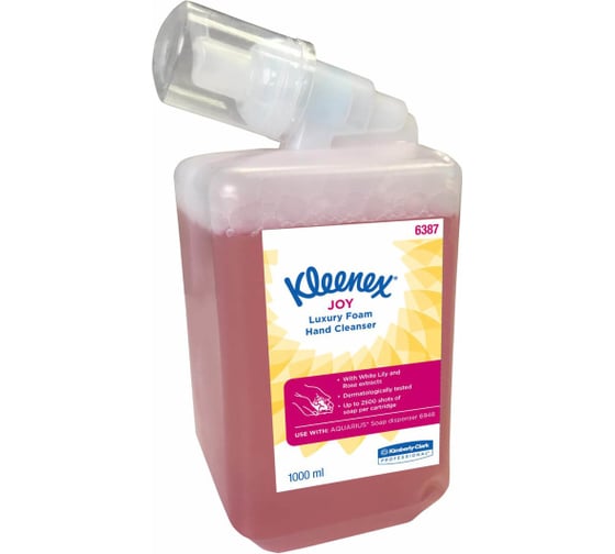 Жидкое пенное мыло Kimberly-Clark Kleenex Botanics Luxury Foam Hand Wash картридж, красный, 1 л 6387