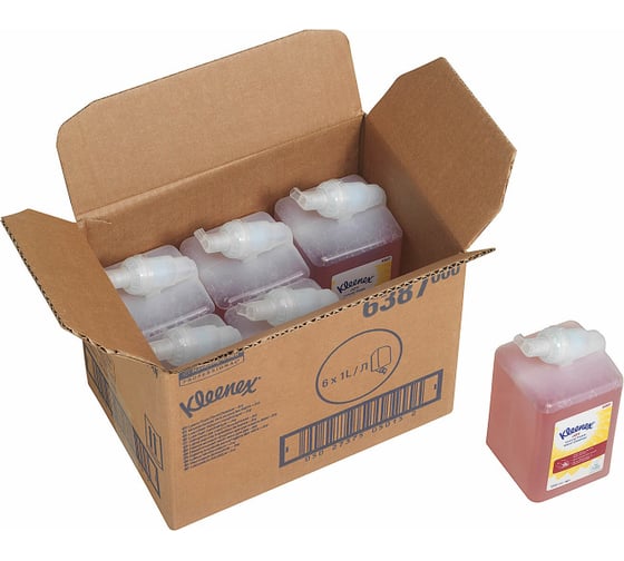 Жидкое пенное мыло Kimberly-Clark Kleenex Botanics Luxury Foam Hand Wash картридж, красный, 1 л 6387