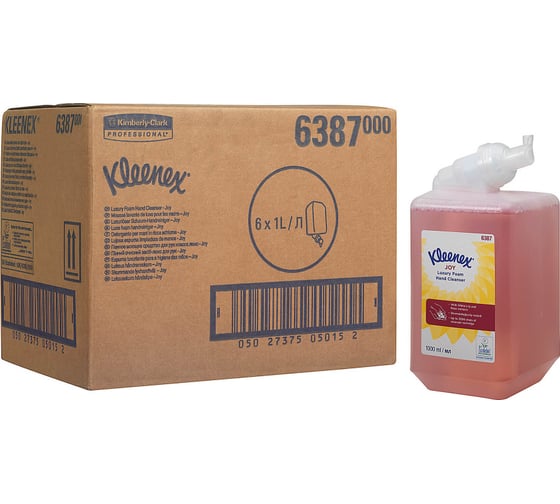 Жидкое пенное мыло Kimberly-Clark Kleenex Botanics Luxury Foam Hand Wash картридж, красный, 1 л 6387