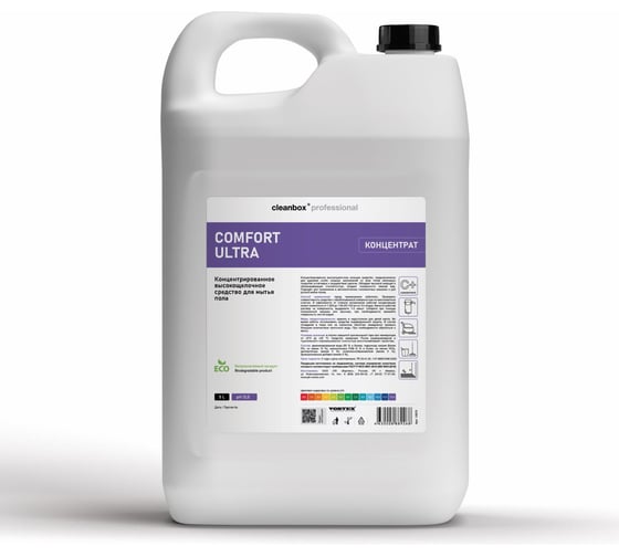 Концентрированное высокощелочное средство CleanBox Professional для мытья пола Professional COMFORT ULTRA (5л) 13575 1