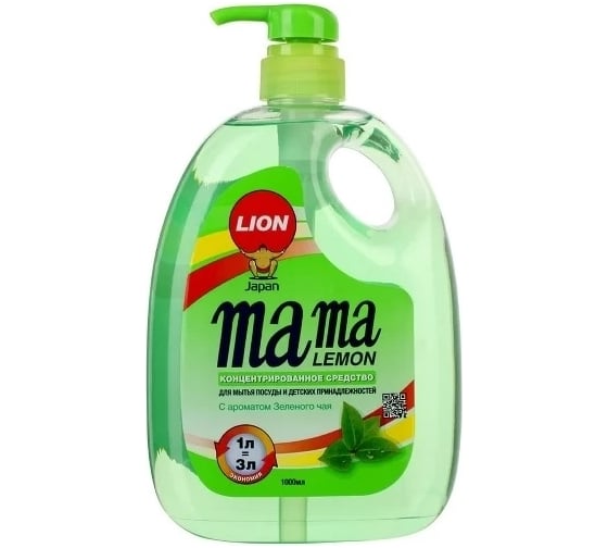 Гель для мытья посуды Mama Lemon Green Tea Fragrance Зеленый чай 1000 мл 8888300463341