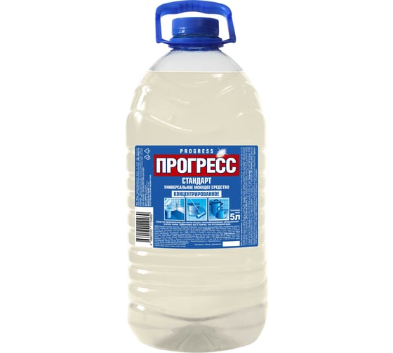 Универсальное моющее средство Прогресс Стандарт концентрат, 5 л, кан. ПЭТ М-08-9с 1