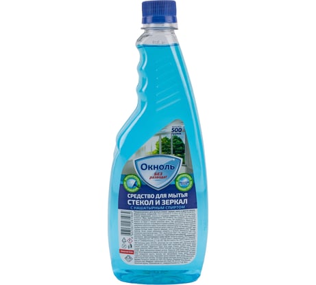 Средство для стекол и зеркал Окноль с нашатырным спиртом, 500 г, запасной блок ОК 1 - 07