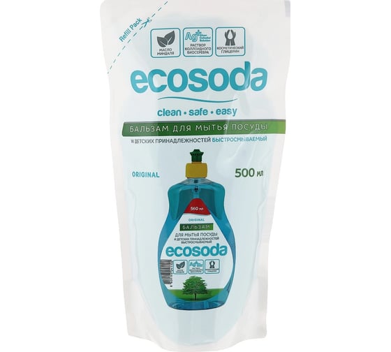 Бальзам для мытья посуды Mama Ultimate EcoSoda Запаска 500 мл 8809193040181