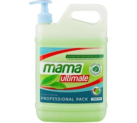Концентрат для мытья посуды Mama Ultimate Зеленый чай Канистра 2000 мл 8809193040778 1