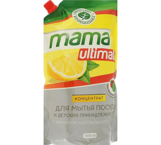 Концентрат для мытья посуды Mama Ultimate Лимон Запаска 1000 мл 8809193049313 1