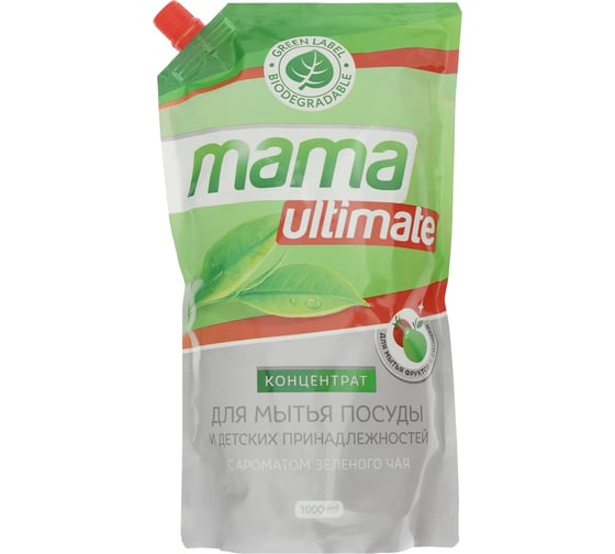 Концентрат для мытья посуды Mama Ultimate Зеленый чай Запаска 1000 мл 8809193049320 1