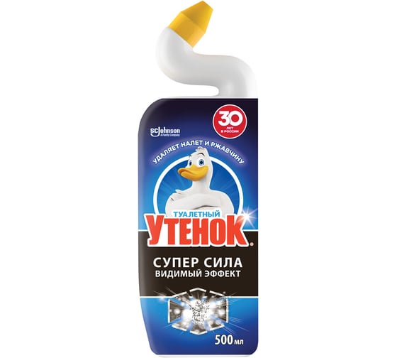 Средство для уборки туалета ОФИСМАГ ТУАЛЕТНЫЙ УТЕНОК Супер Сила Видимый Эффект 500 мл 70668 605505