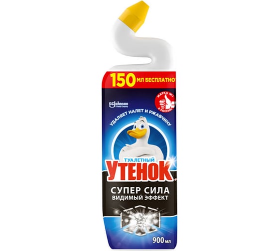 Средство для сантехники/уборки туалета ОФИСМАГ ТУАЛЕТНЫЙ УТЕНОК Супер Сила Видимый Эффект 900мл 70750 608011