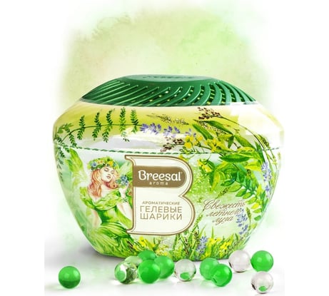 Ароматические гелевые шарики Breesal Fresh Drops Свежесть летнего луга B/25001
