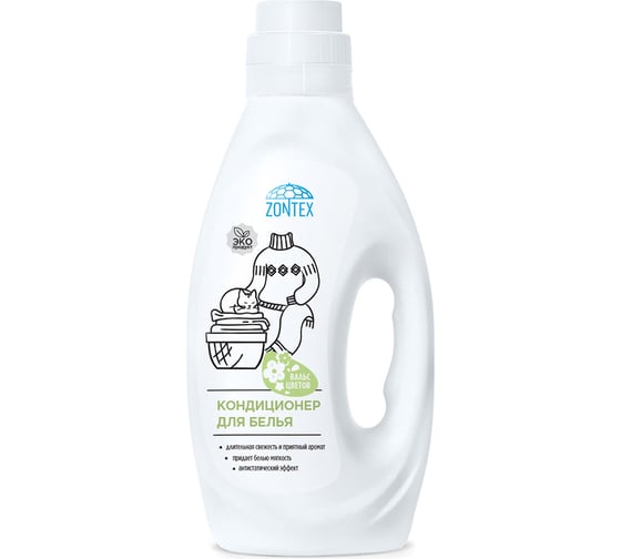 Кондиционер-ополаскиватель для белья Zontex (1л) Вальс цветов 1904145 1
