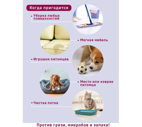 Чистящее средство Wellroom с антибактериальным эффектом для животных, 900 мл WRA_WS900