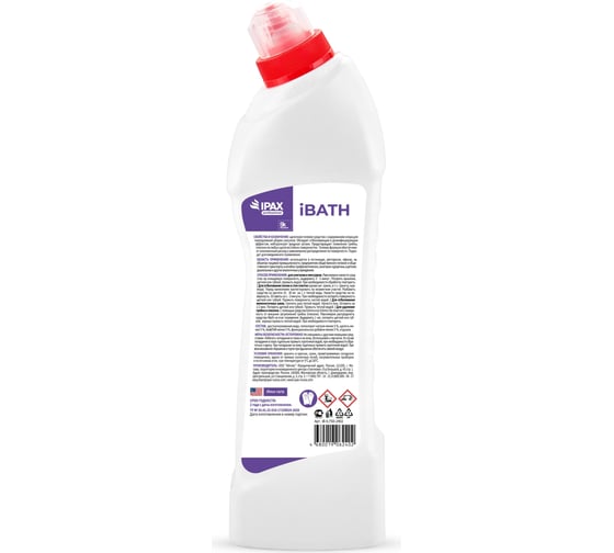 Средство для дезинфекции туалета и ванной комнаты IPAX iBath Gel 750 мл iB-0,75D-2402
