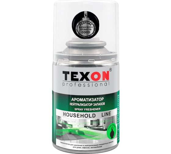 Ароматизатор-нейтрализатор запахов Texon Coco парфюмированный, аэрозоль, 100 мл ТХ651277 1
