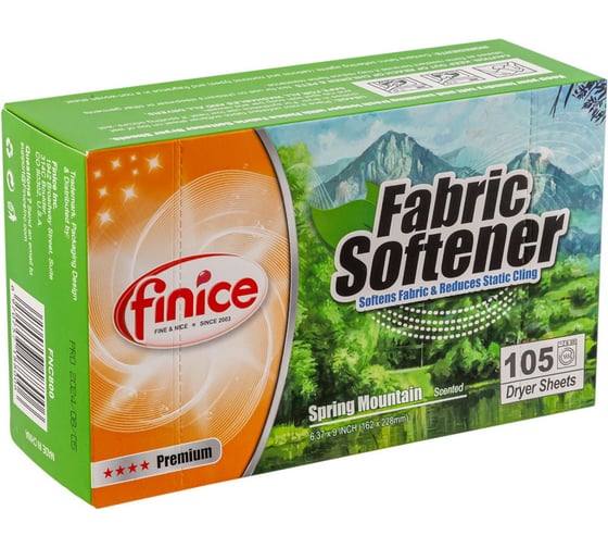 Кондиционер для белья листовой ALMIN 105 шт, для сушильных машин, горная свежесть БХ-800105 1