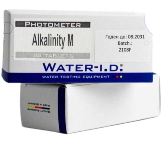 Таблетки для фотомометра щелочность КЕНАЗ Alkalinity-M 100 шт. TbsPTA100 1