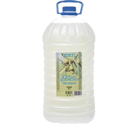 Мыло-крем жидкое ОФИСМАГ INGRI оливковое, 5л, ПЭТ, ш/к 01461 702423 1