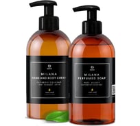 Парфюмированный крем для рук и тела Grass Milana Oud Rood 300 мл + жидкое мыло 300080