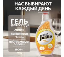 Средство для мытья посуды Jundo Премиум с ароматом сочного лимона, 1 л 4903720020005