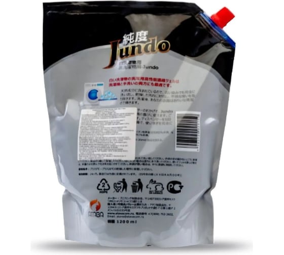 Концентрированный гель для стирки черного белья Jundo Black 78 стирок, 1200 мл 4903720020159