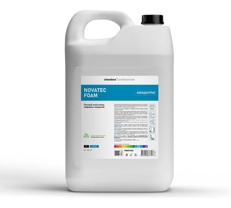 Средство для чистки ковровых покрытий, химчистка ковров, пятновыводитель CleanBox Professional Novatec Foam (Новатек Фоам)5л 13225