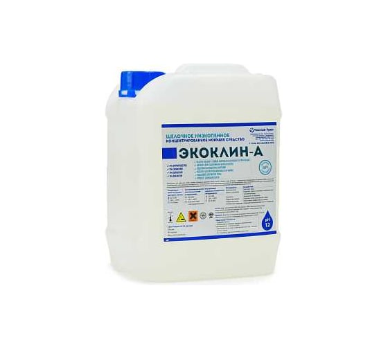 Высокоэффективный малопенный концентрат для молочной промышленности Чистый Урал Экоклин А для обезжиривания твердых поверхностей оборудования и тары, 10л 4631175913725