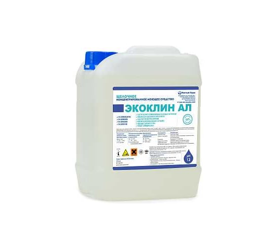 Жидкое средство щелочного характера для удаления особо стойких отложений органического и неорганического происхождения Чистый Урал Экоклин АЛ 5л 4631175914036 1