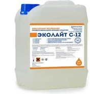 Кислотное беспенное средство для удаления накипи, кальциевых, магниевых, железофосфатных отложений Чистый Урал Эколайт С-12 10л 4631175913800