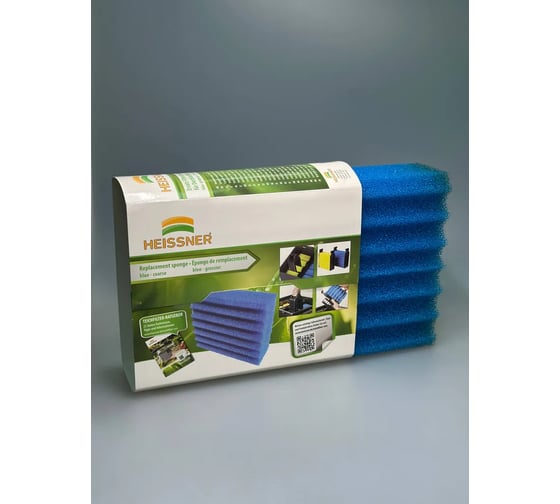 Фильтровальная губка Heissner цвет голубой, для грубой очистки ET15-FP10B