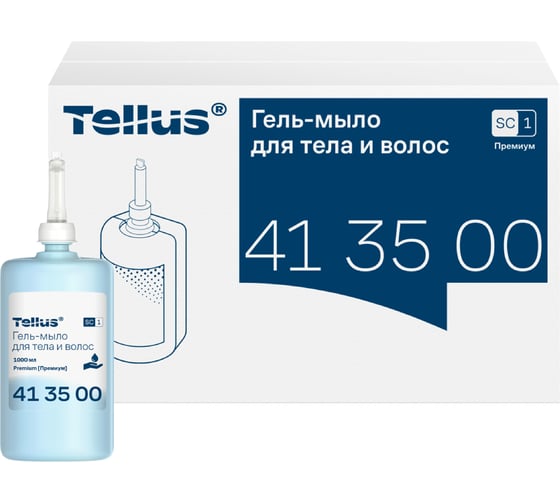 Гель-мыло для тела и волос Tellus категория качества Премиум, 1000 мл 413500